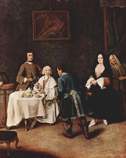 Pietro Longhi Besuch bei einem Lord Sweden oil painting art